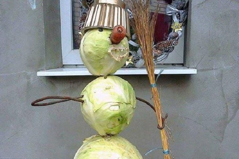 Девушка с капустой в лифчике