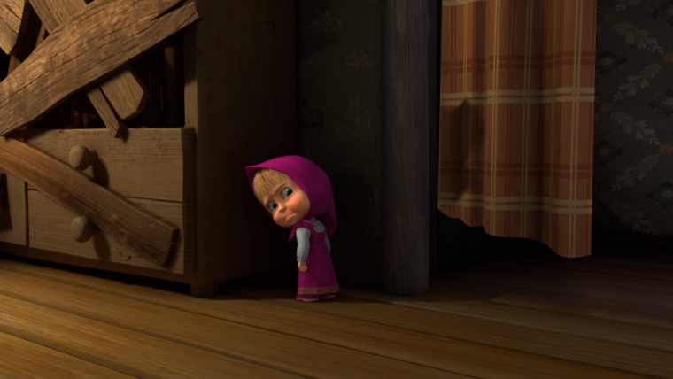 Обиженная Маша из мультика Маша и медведь