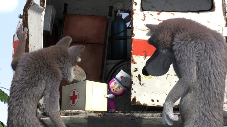 Маша и медведь 7 серия с волками жить