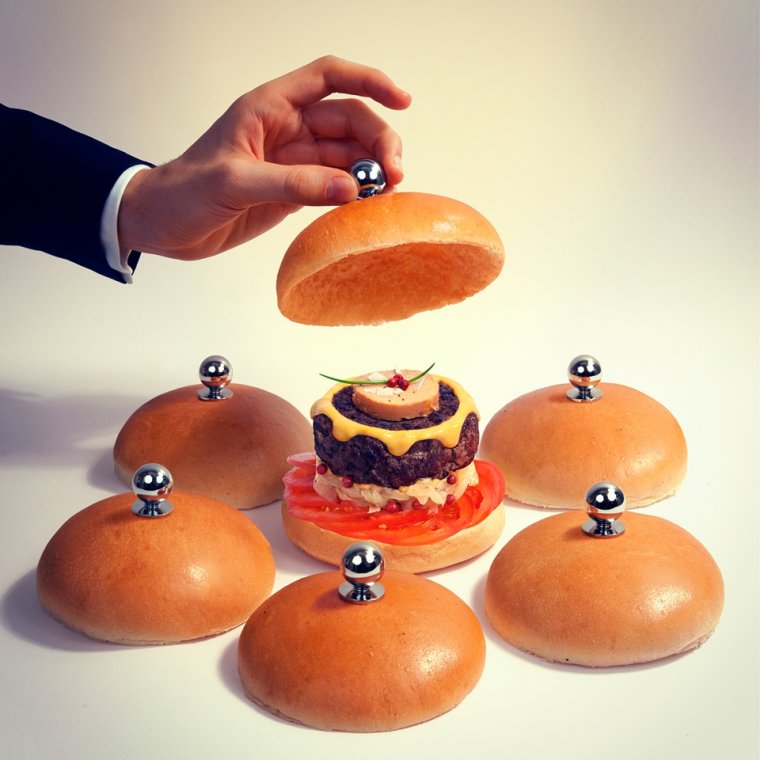 Необычный гамбургер