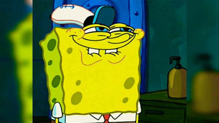 Губка Боб улыбается
