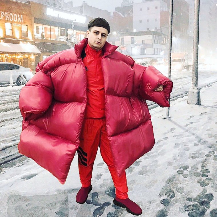 Смешной пуховик