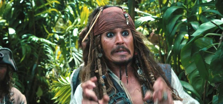 Джонни Депп пираты Карибского моря кадры
