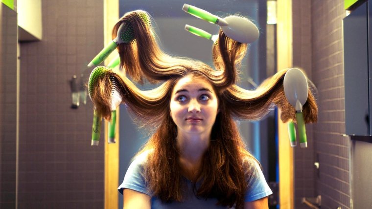 Живые волосы у женщины