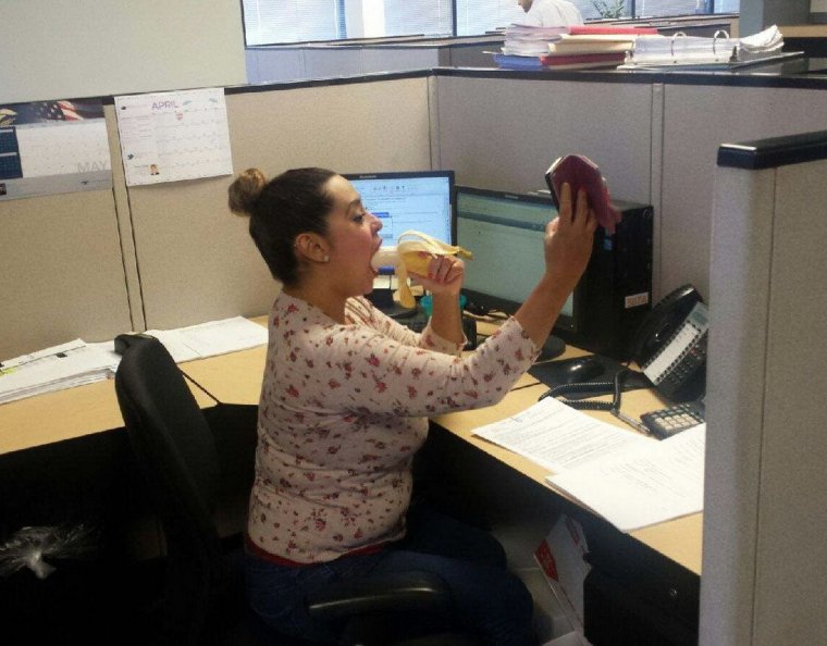 Смешные селфи на работе