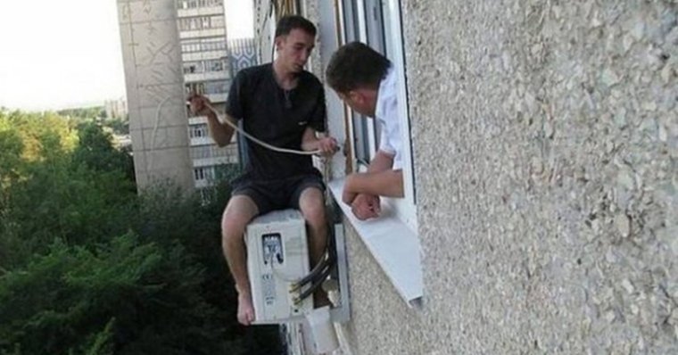 Монтаж кондиционеров прикол