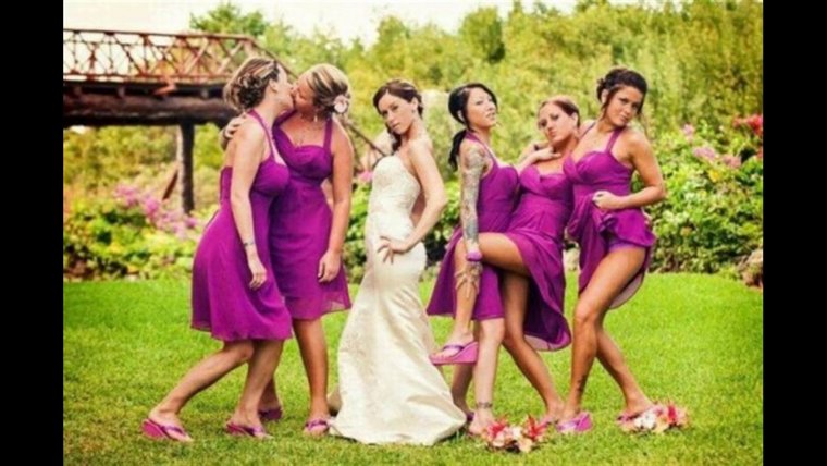 Подружки невесты на свадьбе смешные