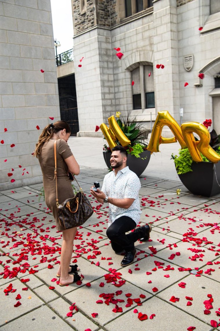 Необычное предложение руки и сердца