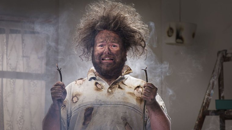 Собака в электрика