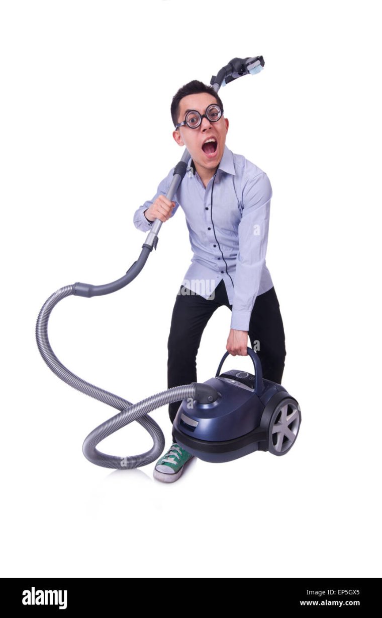 Мужик с пылесосом