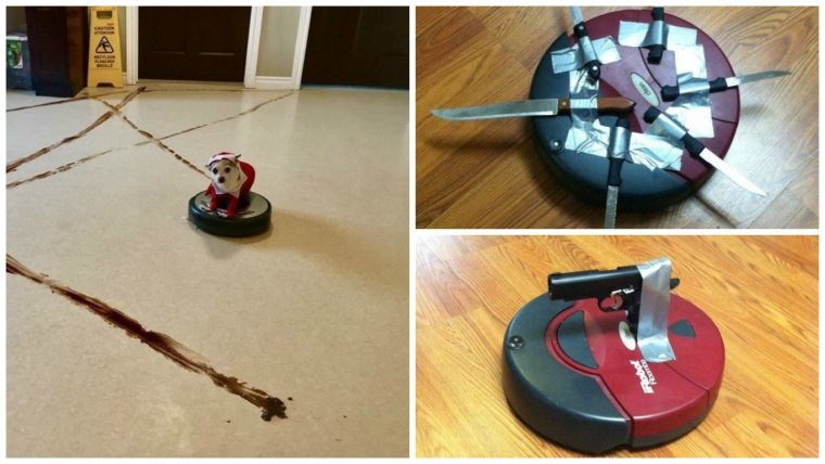 Робот пылесос прикол