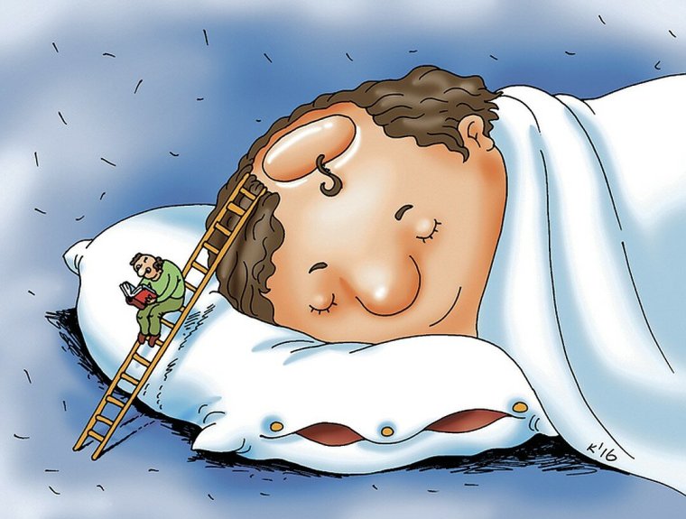 Спящий карикатура