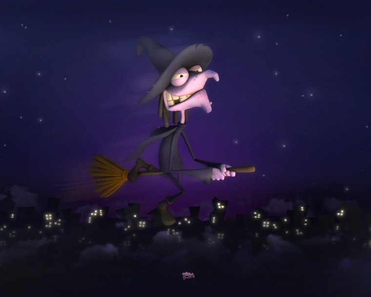 Смешная ведьмочка