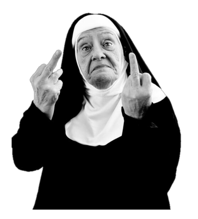 Монашка средний палец