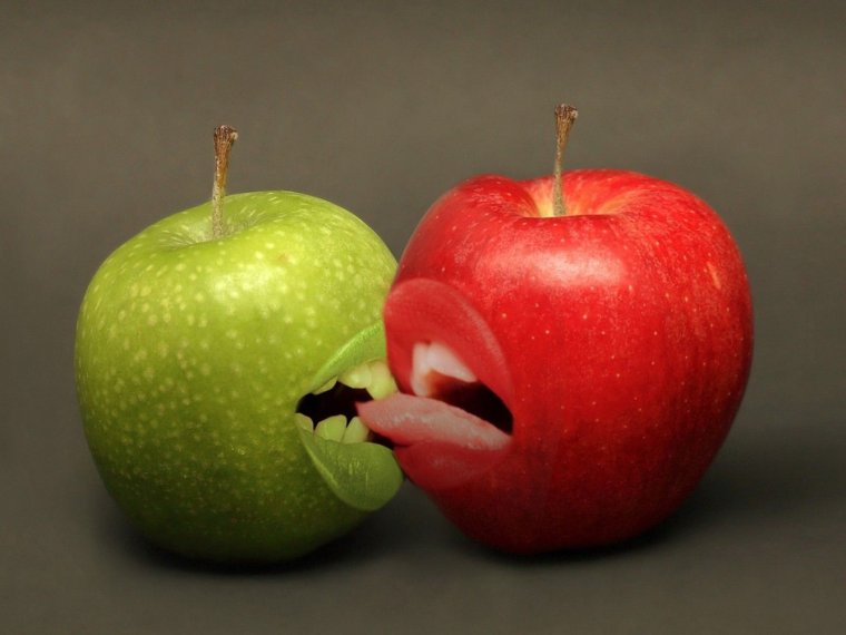 Прикольное яблоко