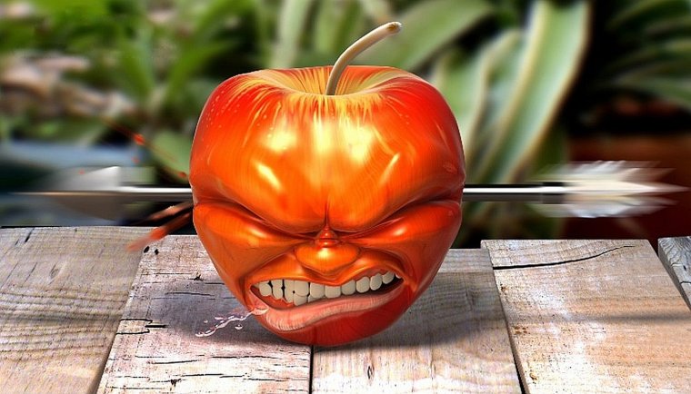 Смешное яблоко