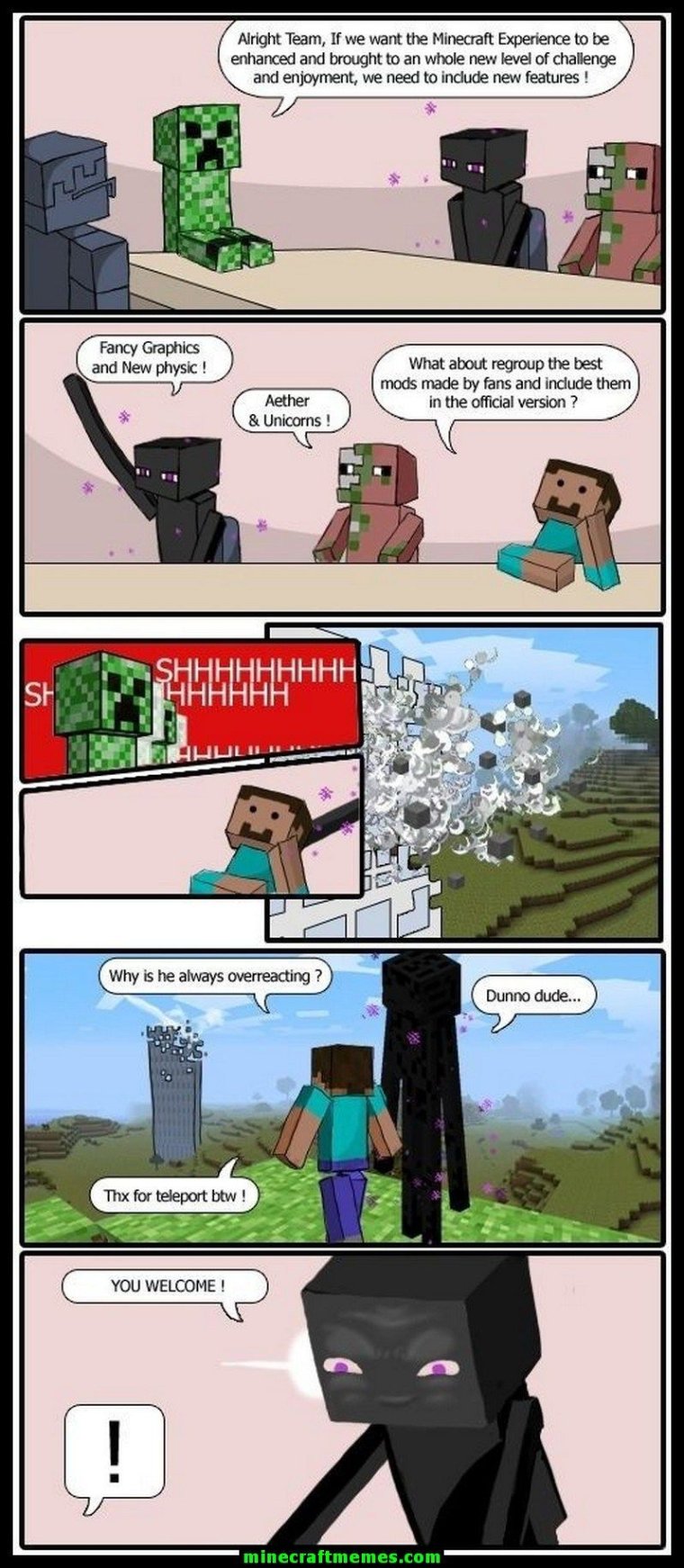 Мемы про майнкрафт