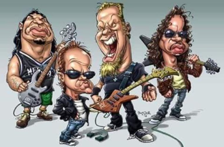 Шаржи музыкантов группы Metallica