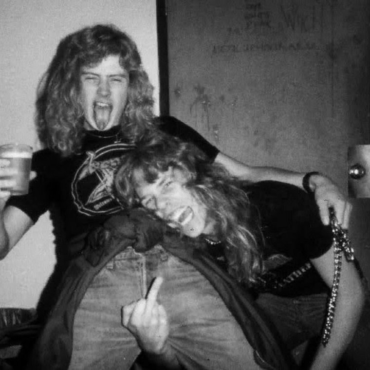 Джеймс Хэтфилд и Дэйв Мастейн в молодости