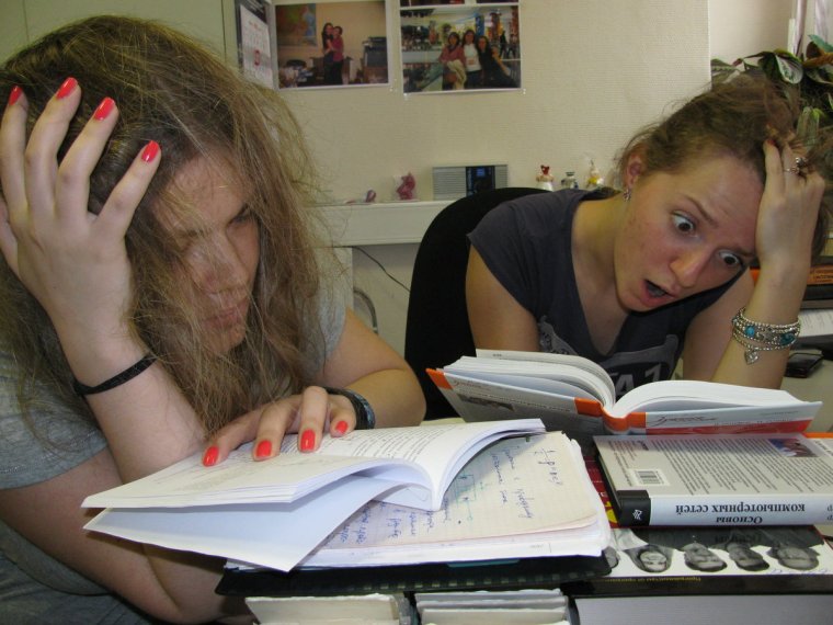 Школьник перед экзаменом