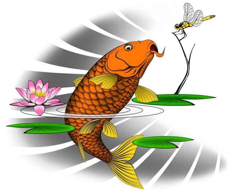 Карп с открытым ртом