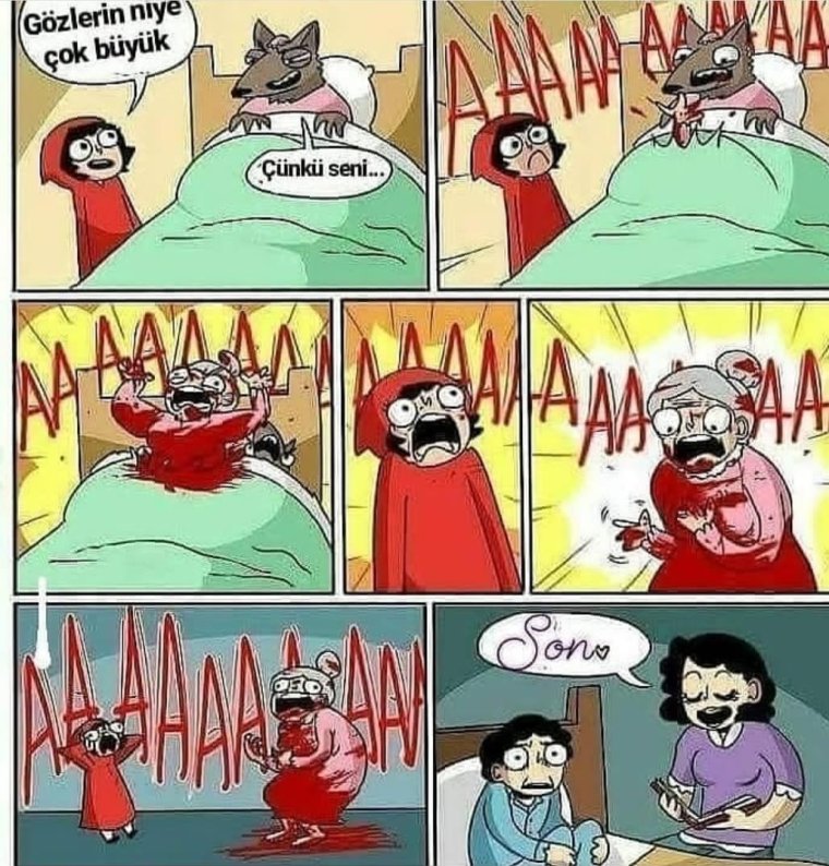 Смешные комиксы про красную шапочку