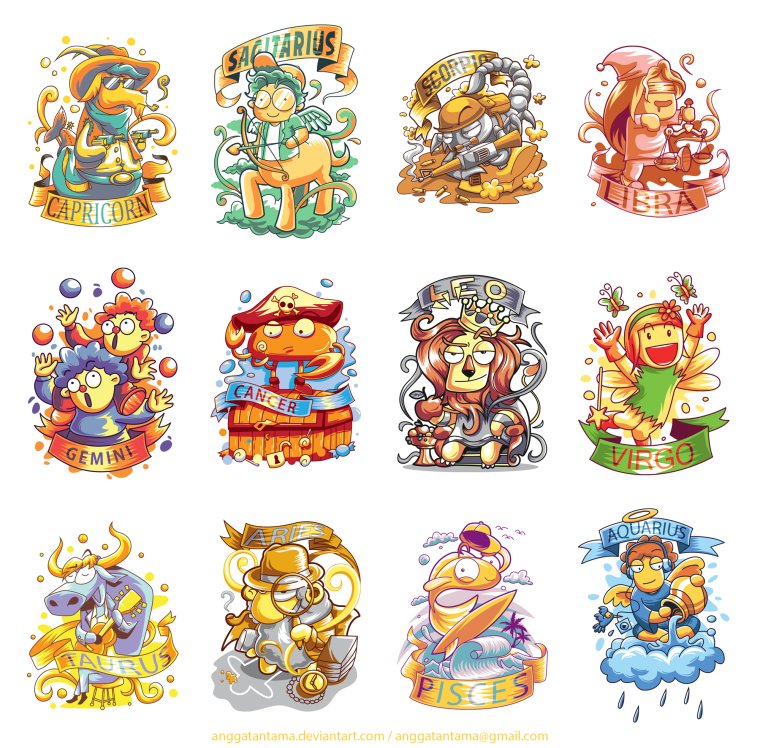 Веселые знаки зодиака