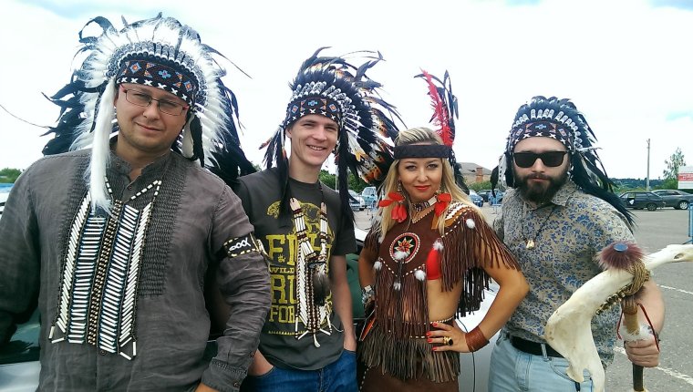 Фотомонтаж индейцы