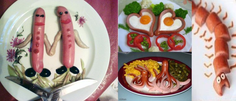 Человечки из сосисок