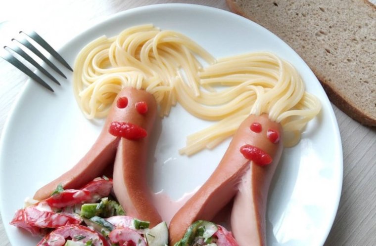 Спагетти с сосисками