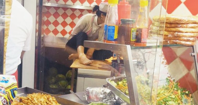 Шаурма в антисанитарных