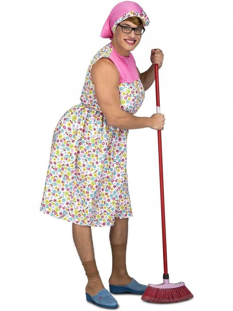 Смешной костюм уборщицы