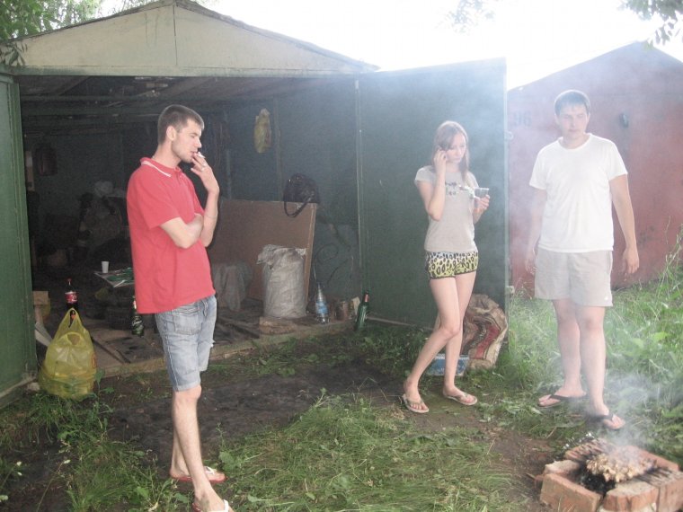 Шашлык под зонтом