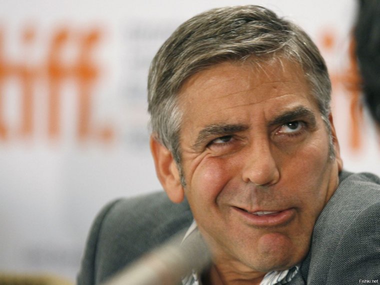 Джордж Клуни гримаса