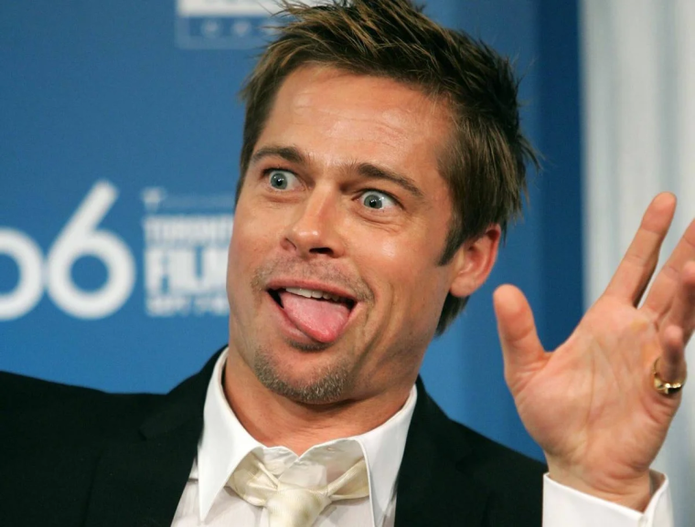 Удивленный Брэд Питт