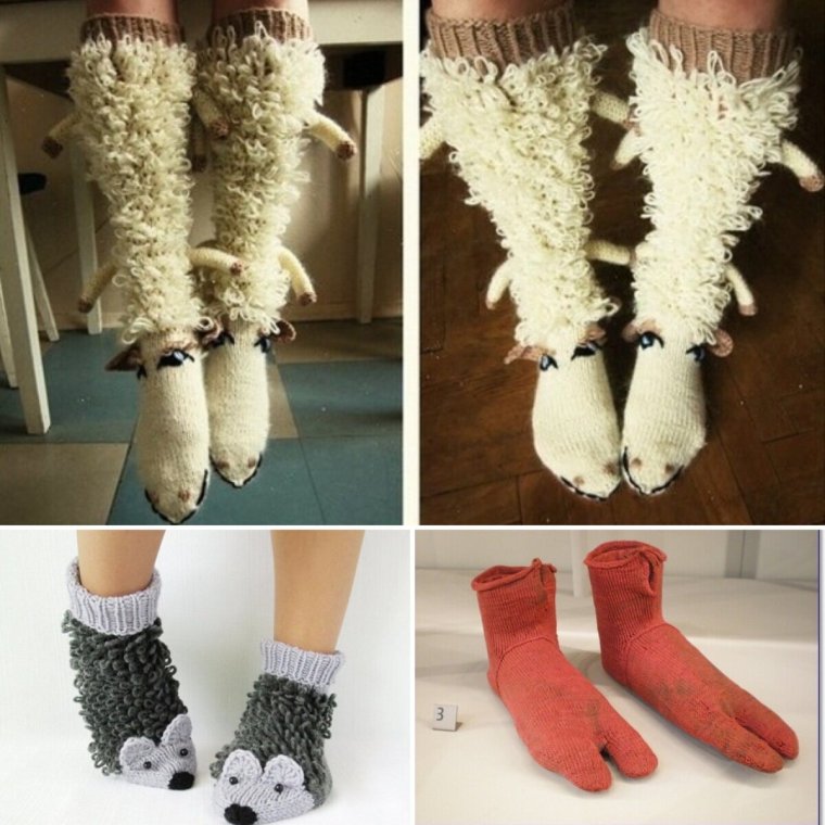 Смешные теплые носки