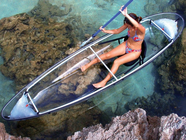 Прозрачный каяк