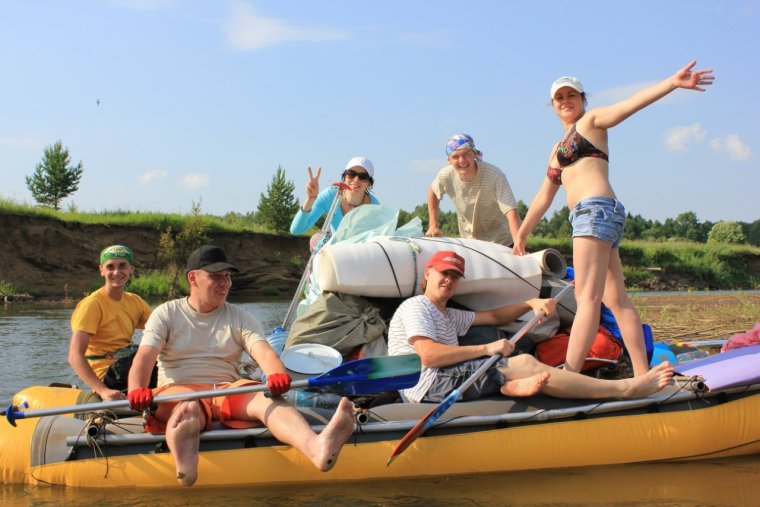 Сплав на байдарках прикол