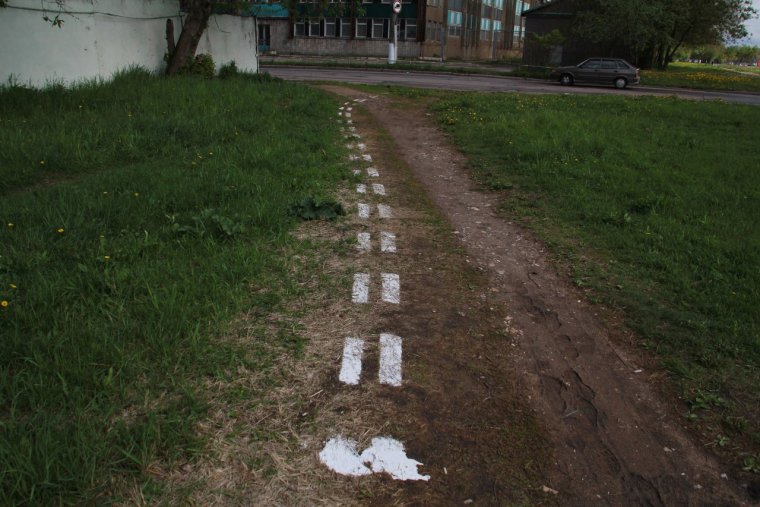 Прикольная разметка на дороге