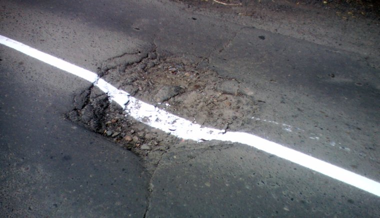 Дорожная разметка по ямам