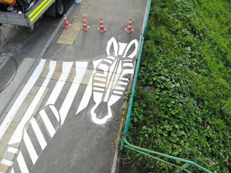 Необычная разметка на дороге