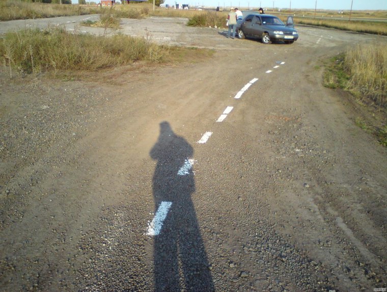 Дорожная разметка на грунтовых дорогах