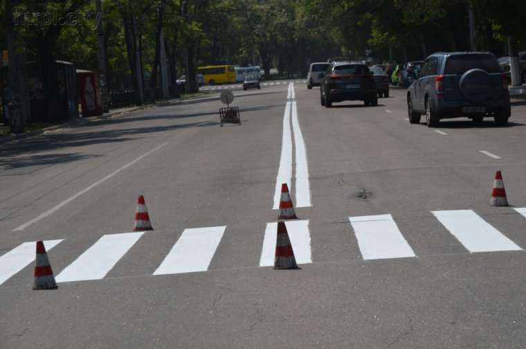 Первая разметка на дорогах