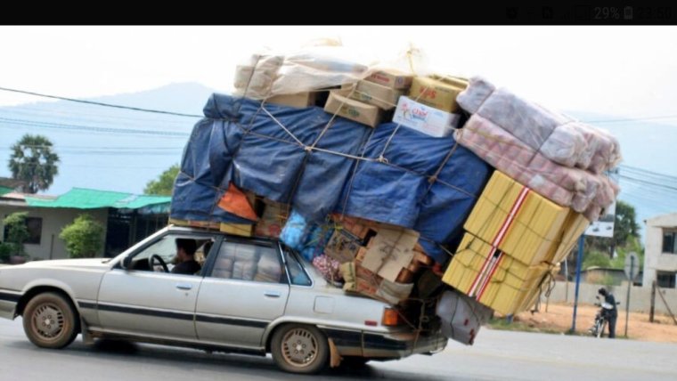 Перегруженная машина