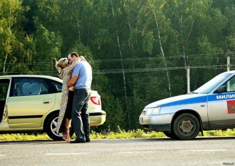 Приколы гаишников на дороге