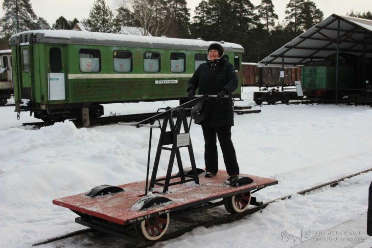 Дрезина зимой