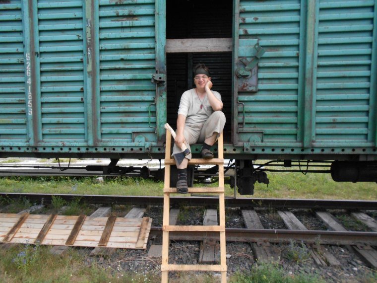 Ручная дрезина в метро