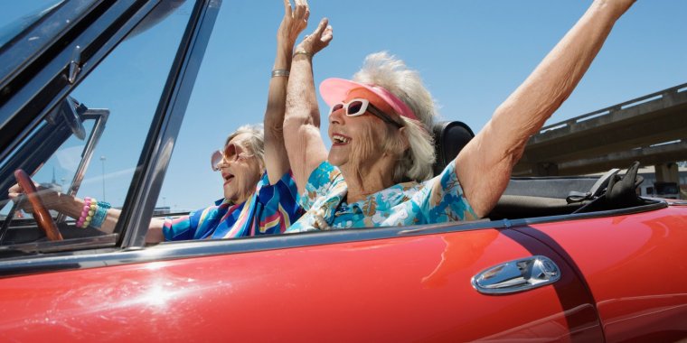 Бабуля в кабриолете