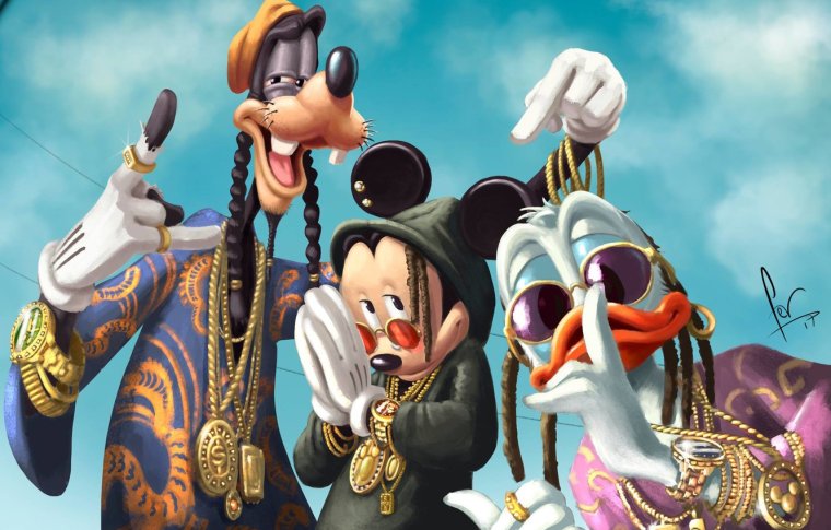 Микки Маус Гуффи Дональд дак