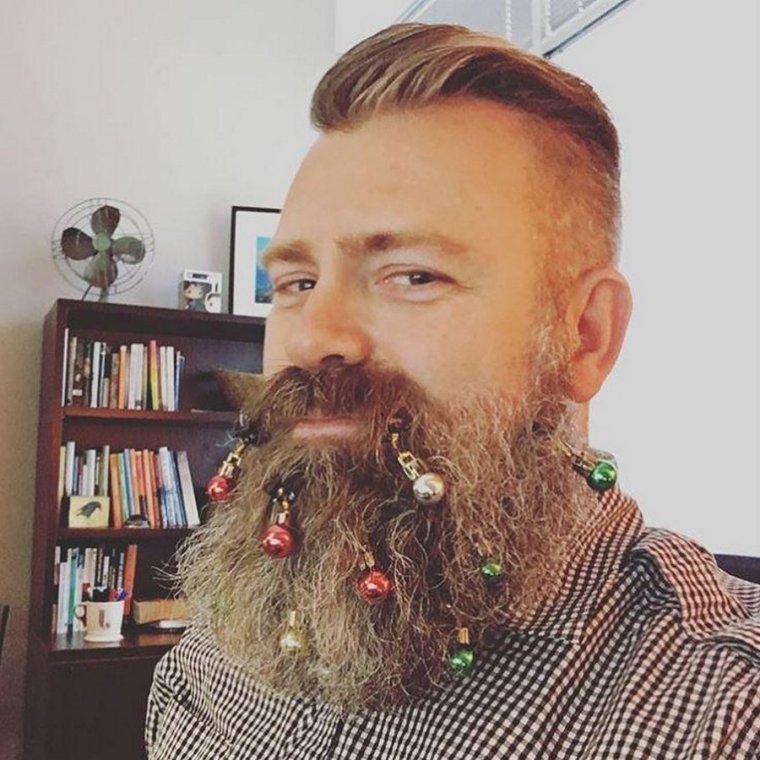 Beardaments борода орнаменты Гадкий Рождественская